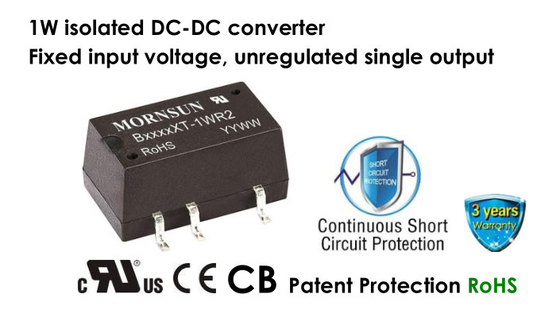 1W High Voltage Isolated DC DC Converter Unregulated Fixed Input Voltage Dual Single Output