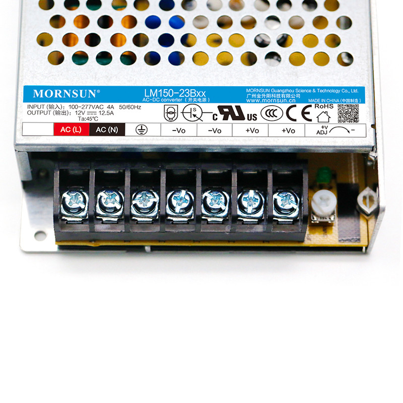 150W 48V AC DC Enclosed switching Power Supply  Active PFC