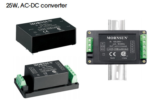 25W Power Supply Medical DC DC Converter 115VAC 230VAC for Telecommunication