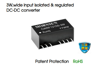 Wide Input Automotive DC DC Converter 18VDC 3W Isolated Regulated