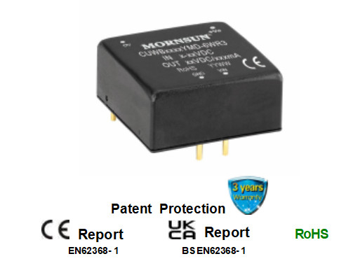 Isolated Automotive DC DC Converter 12VDC EN55025 6W Single Output