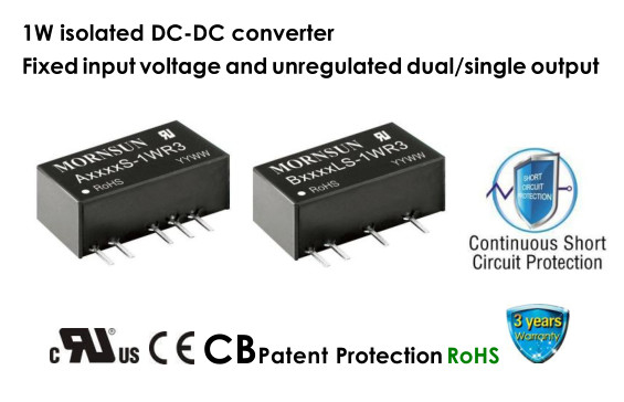 Unregulated Digital DC DC Converter Module UL Dual Output Single Output