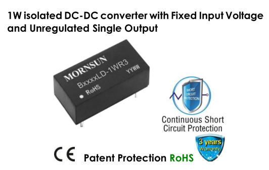 1W Isolated Converter DC DC With Fixed Input Voltage Unregulated Single Output