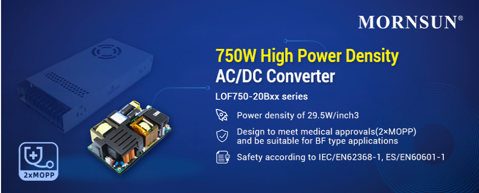 750W SMPS AC DC Open Frame Power Supply Single Output For BF Medical Equipment